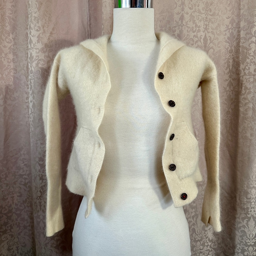 Banana Republic Cream Button-Up Cardigan